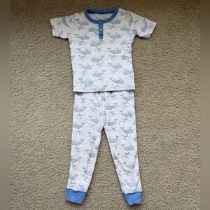 The Beaufort Bonnet Company Sutton's SS Pajama Set Whale Look At You Size 5